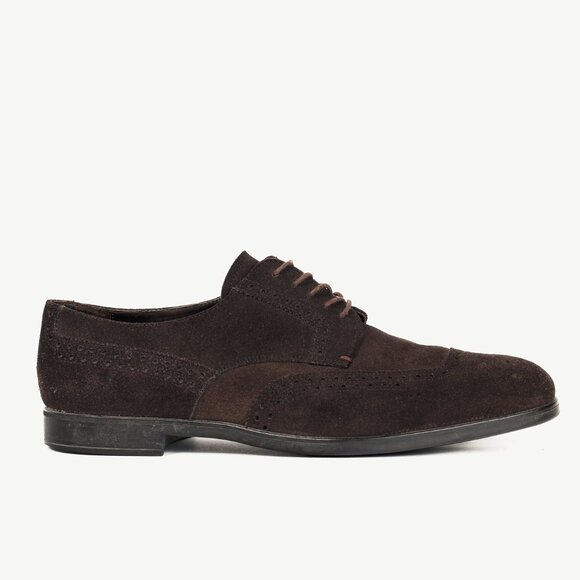 Prada Moro Suede Wingtip Derbies - Picture 1 of 10